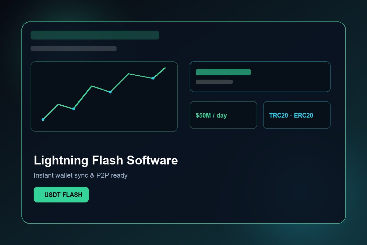 TRC20 and ERC20 flash tether interface on USDT Flash Tool