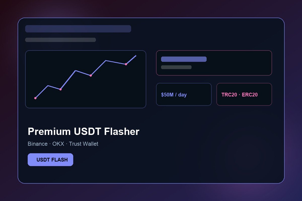 USDT flasher BTC module with P2P Binance wallet support