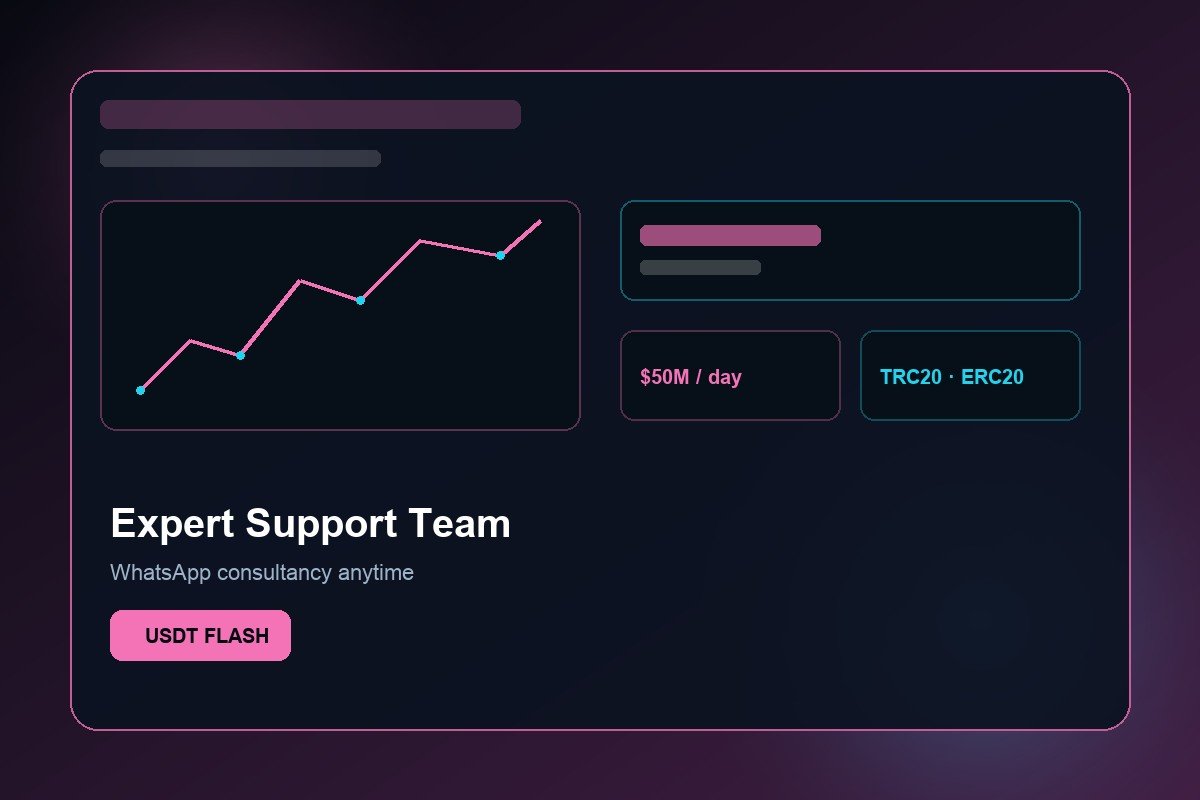 USDT flash software features for TRC20 and ERC20 flash tether